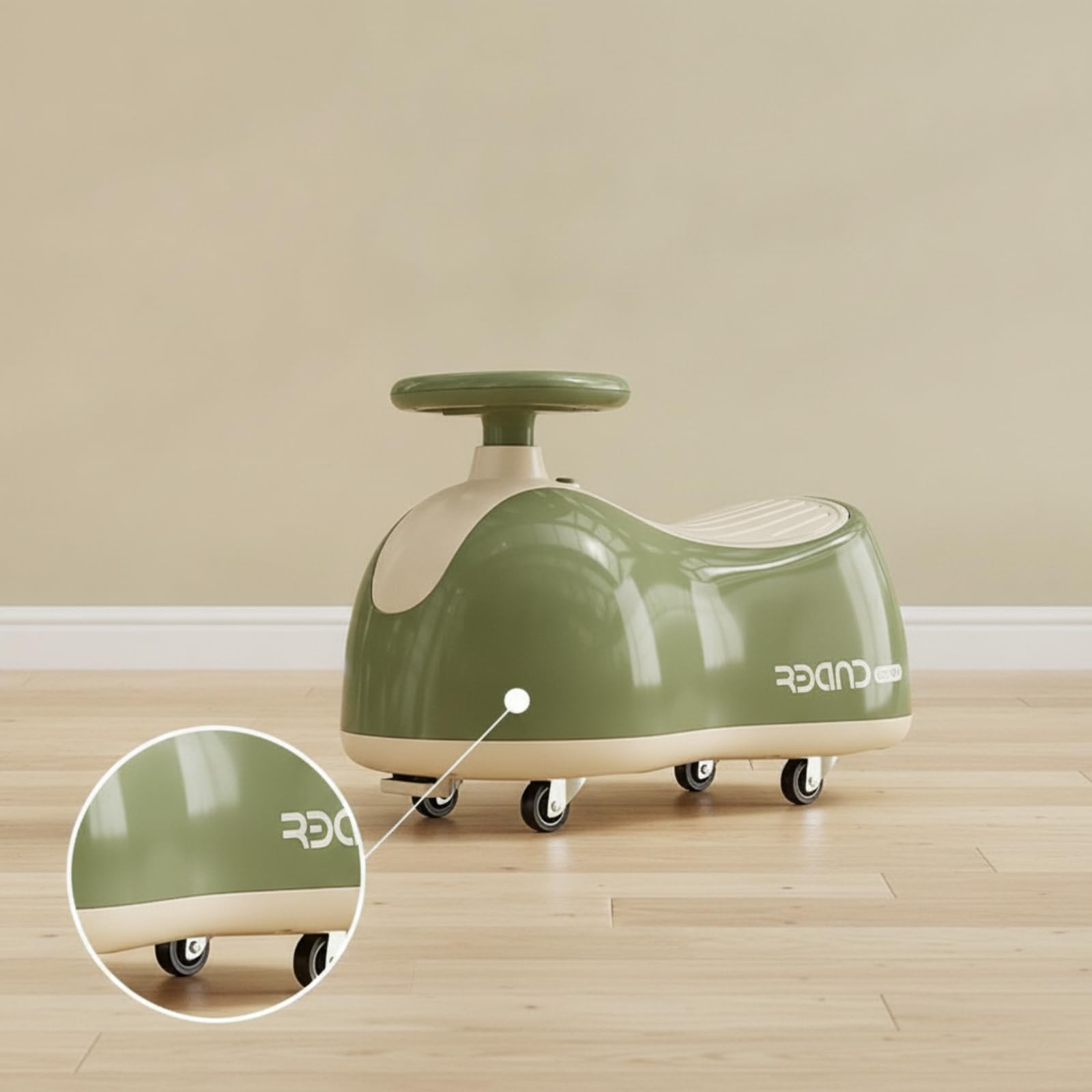 Correpasillos con Ruedas Giratorias Estable Coche Correpasillos con Luces Compacto para Caminar Infantil Música para, Gris Avanzado