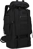 Vista 10 de Mochila impermeable que acampa que camina 70L/100L Molle mochila grande Daypack para viajar, Camuflaje del bosque