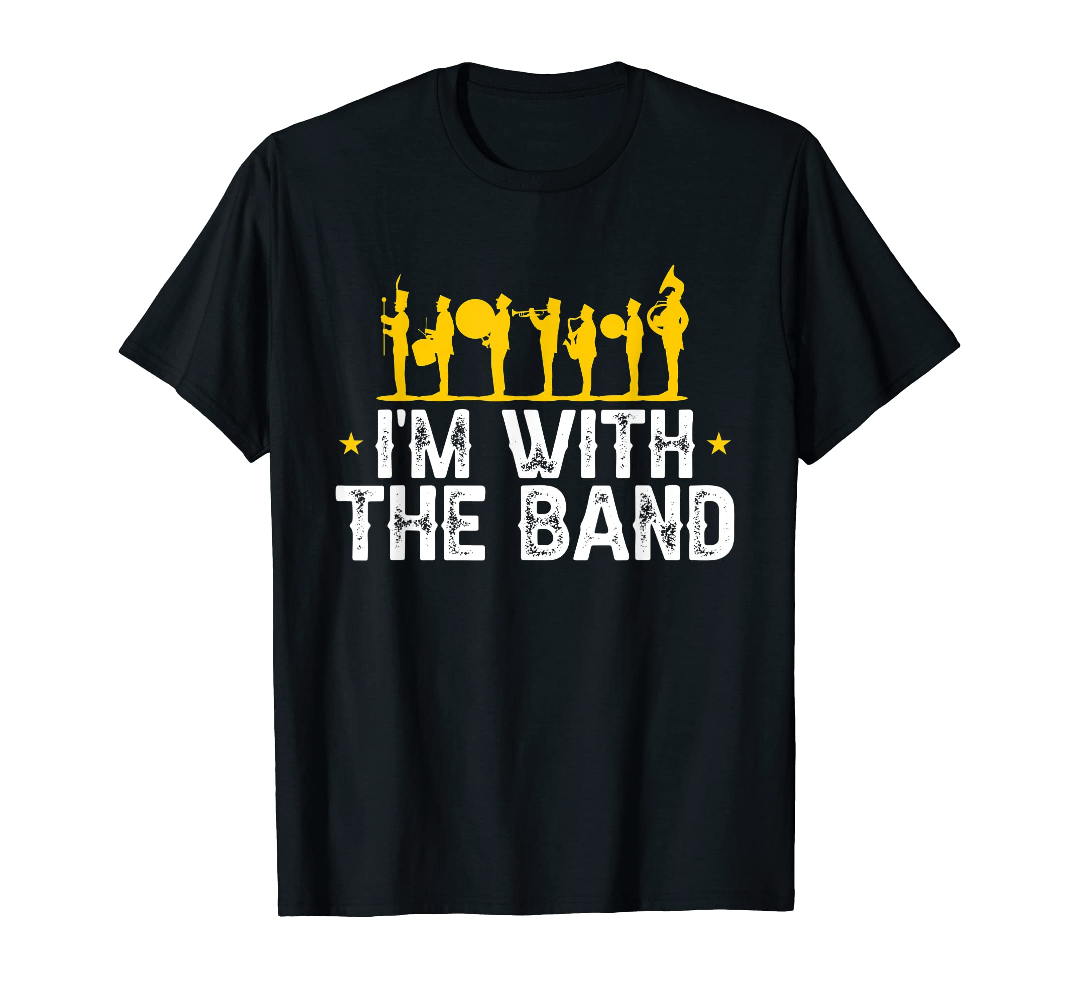 Marching Band ApparelMarching Band Band Life I'M With The Band T-Shirt BlackOEKO-TEX STANDARD 100