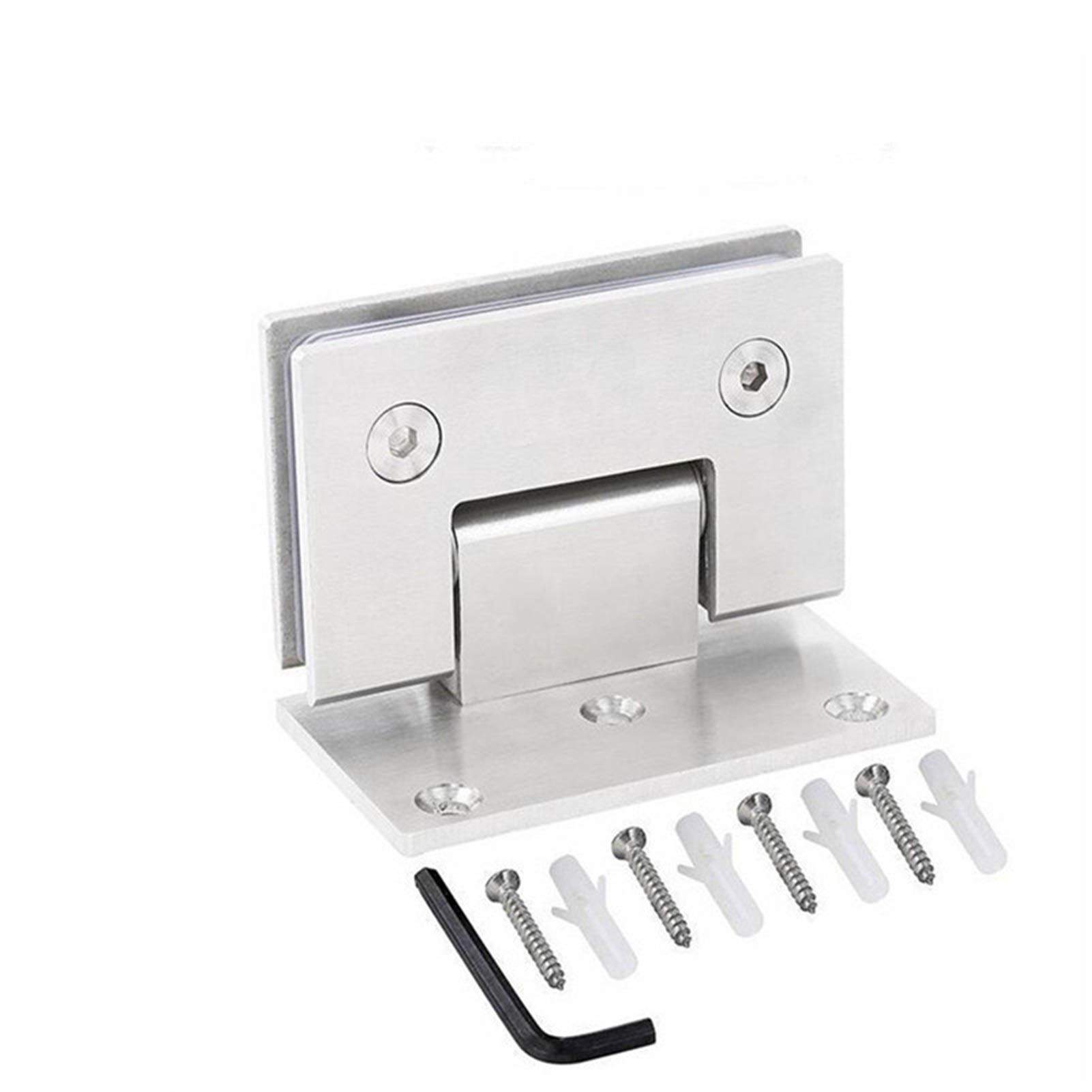 Glass Door Hinge 90 Degree Cupboard Showcase Cabinet Door Hinge Glass Clamp Stainless Steel Solid Bathroom Clip Shower Room Hinge