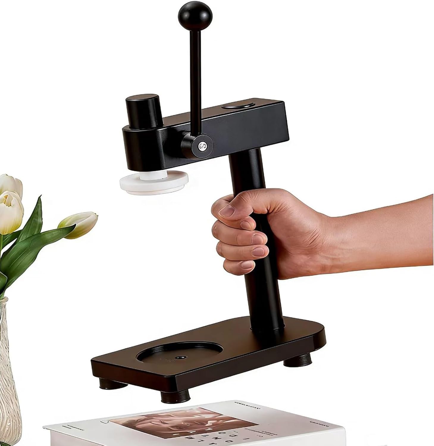 Cup Sealing Machine, Manual Can Sealer for Bottles and Cans, Adjustable Height, Easy Sealing Tool for Home Brewing and Beverage Preservation