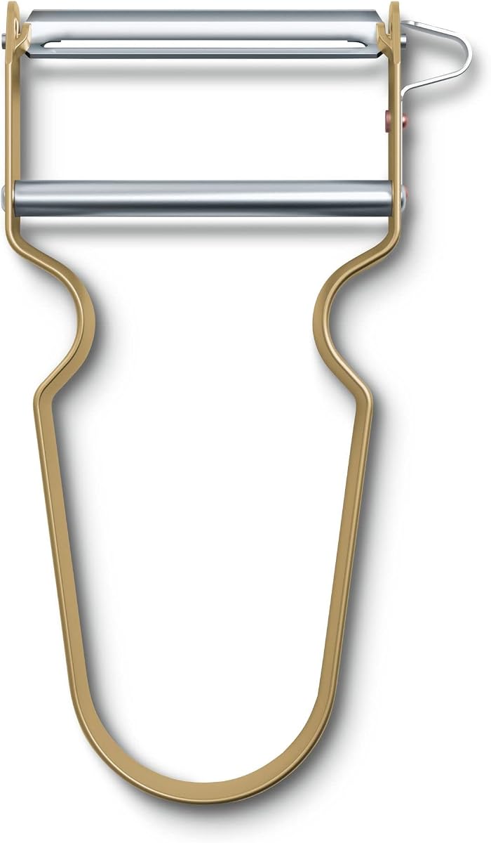 Pelador de frutas y verduras REX Straight-Edge Blade, anacardo | herramienta de cocina ergonómica, cuchilla de acero inoxidable ultra afilada, pelado suave para el hogar y profesionales