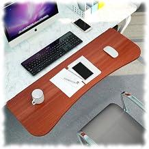 EMENAR Wooden Extension Board Fold Down Keyboard Tray 22/26/30 Inch Keyboard Stand Desk Extender Tray Ergonomic Clamp On Keyboard Mouse Holder - 7 Style Color Cedar, Size 75x25cm30x10in