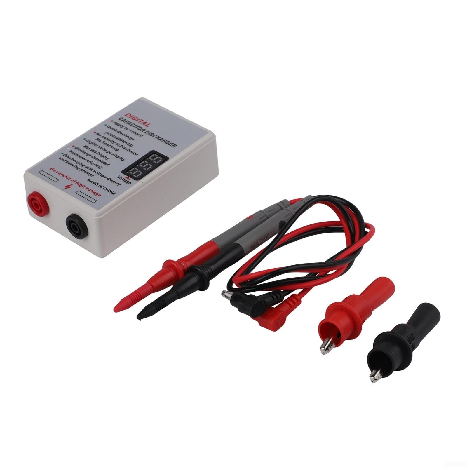 1000 V strumento di scarico condensatore, con display digitale, per alta tensione veloce per lo scarico della batteria nei test elettrici e lavori di manutenzione