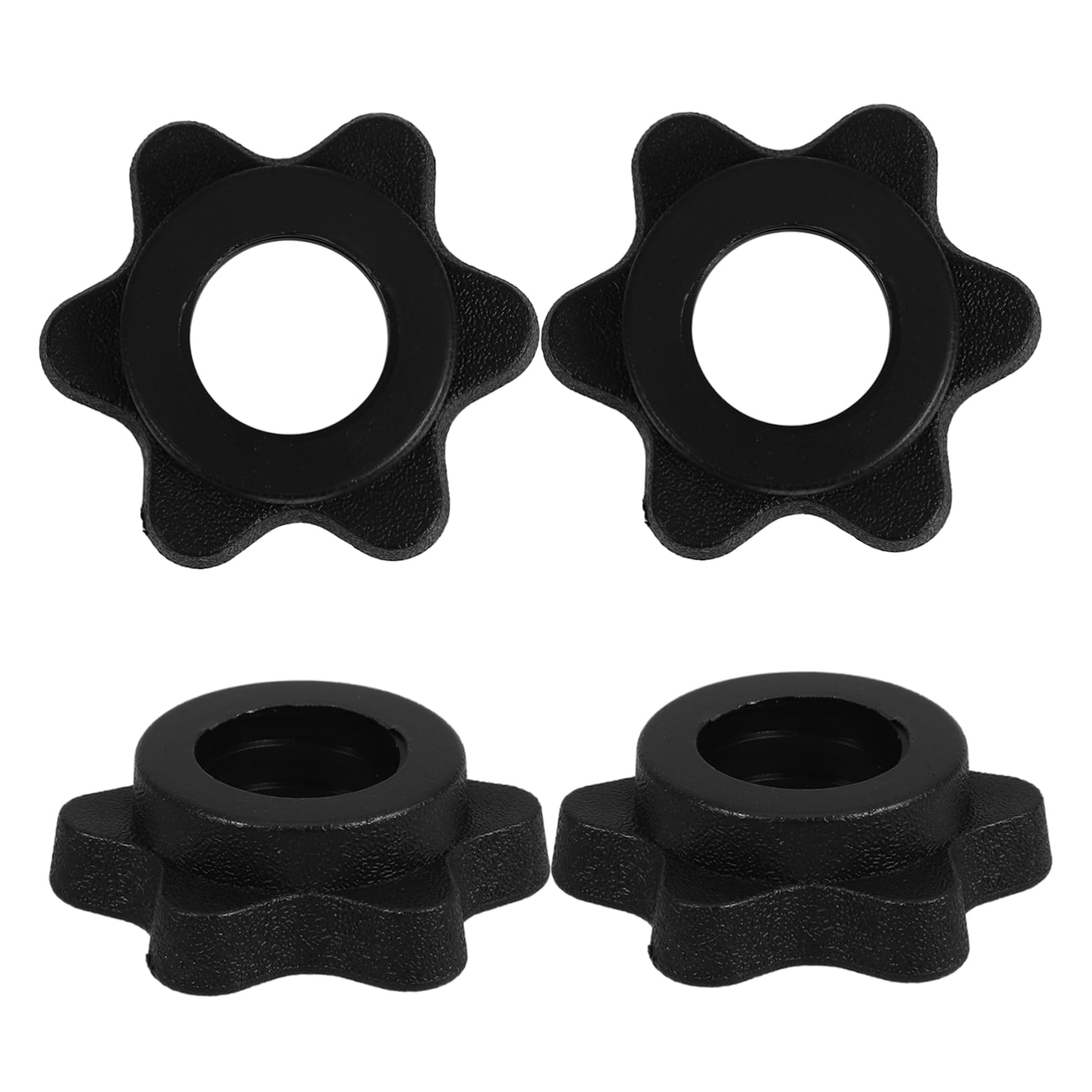 KICHOUSE 4pcs Barbell Nut Skid Security Nut Accessory for Dumbbell Bar Easy Install and Remove Reliable Weight Holder for Home Gym Fitness