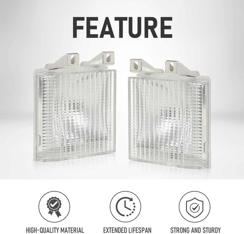 ALLGOOD Front Park Turn Signal Marker Lamp Light, Compatible with Chevy Blazer 1987-1988, Fit for Chevy GMC Suburban C10 K10 1983-1986, Fit for GMC Jimmy 1983-1988, 1 Pair