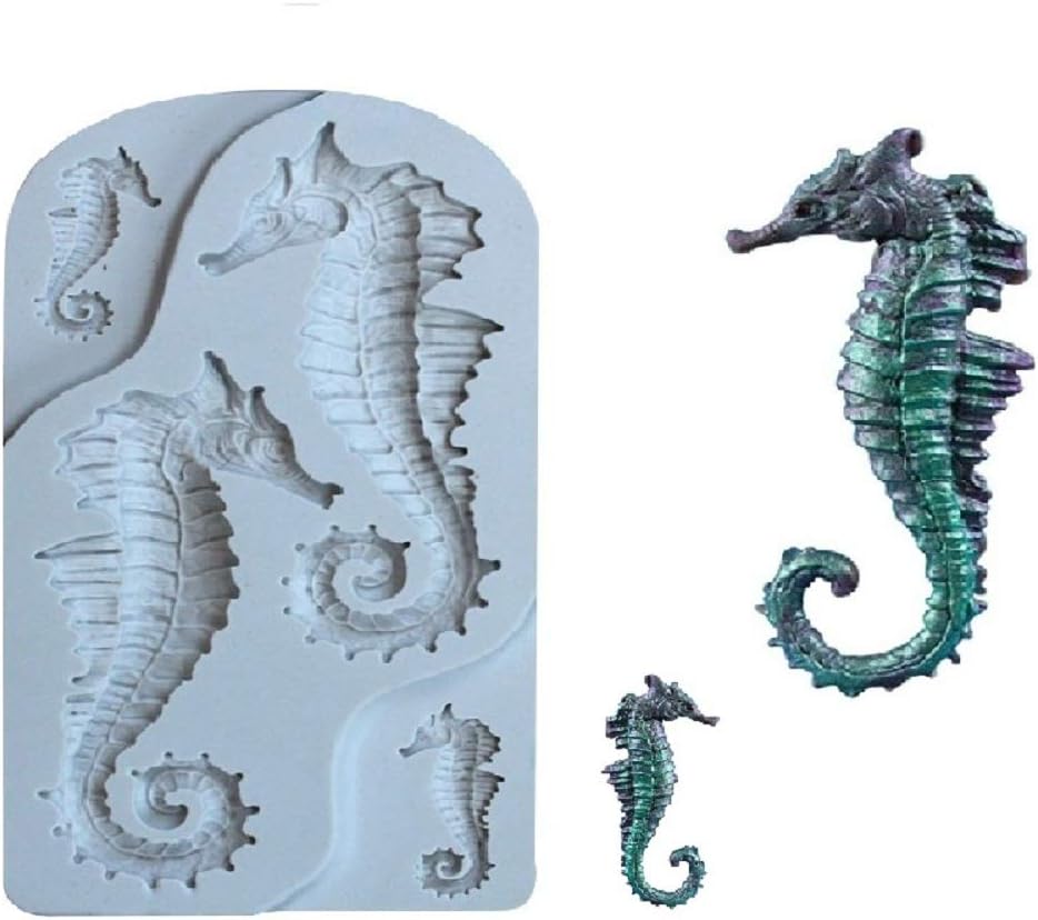 New Seahorse Shape Fondant Cake Mold Candy Chocolate Silicone Mold Cookies Biscuits Mould Kitchen Baking Cake Decorating Tools