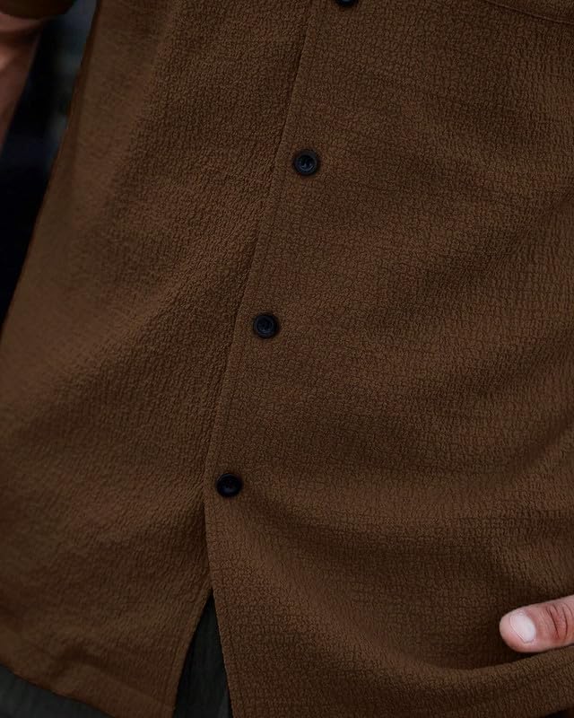Image of I ENTERPRISE Casual Shirt for Men||Men Stylish Shirt|| Regular Fit Shirt for Men|| Men Stylish Shirt || Men Printed Shirt || Oversized Shirts for Men|| Shirt for Men (Solid-Shirt)