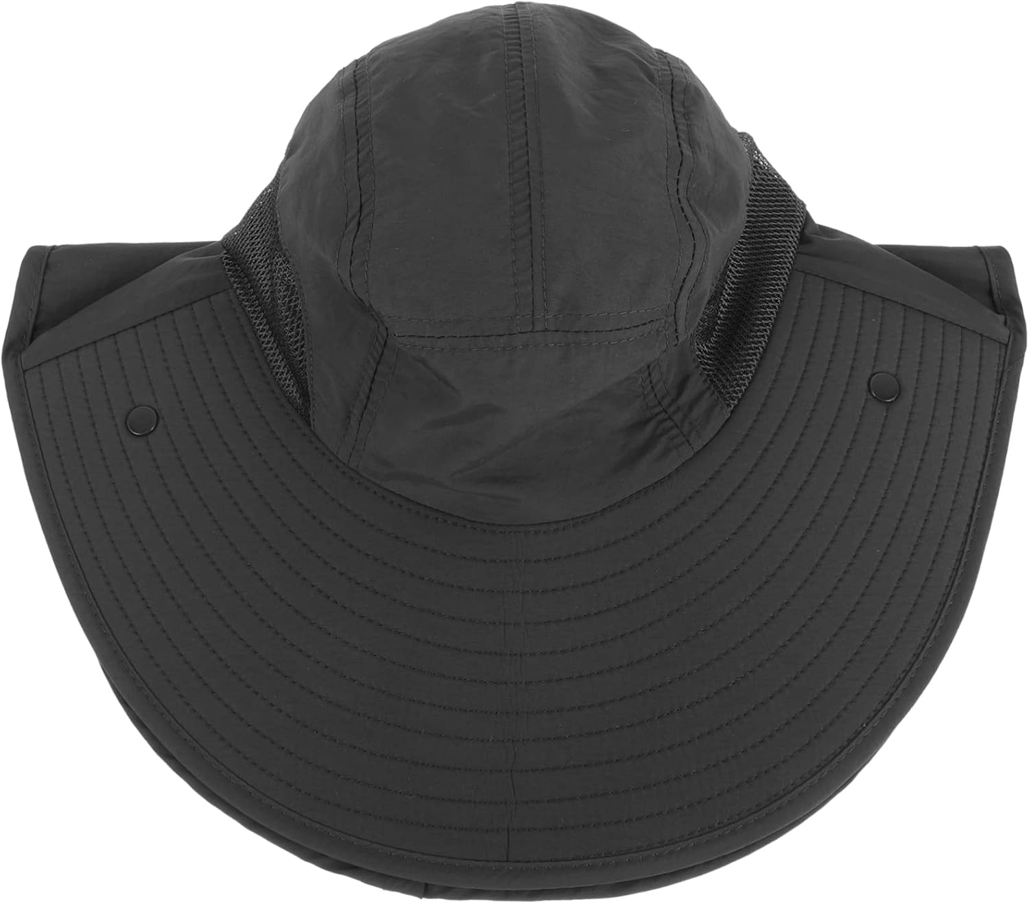 Wide Brim Uv Hat for Outdoor Activities Fishing and Camping Breathable Sun Block Cap Neck Flap for Men and Women Dark Grey