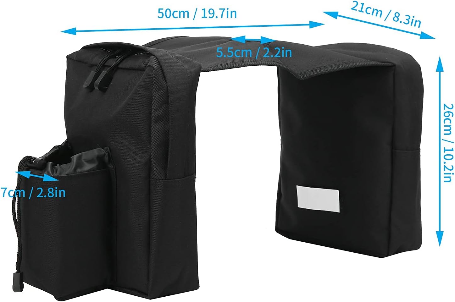 Aramox Motorcycle ATV Front Saddle Bag, 600D Oxford Cloth Storage Pouch for Fuel Tank, Compatible with Dirt Bike and Snowmobile
