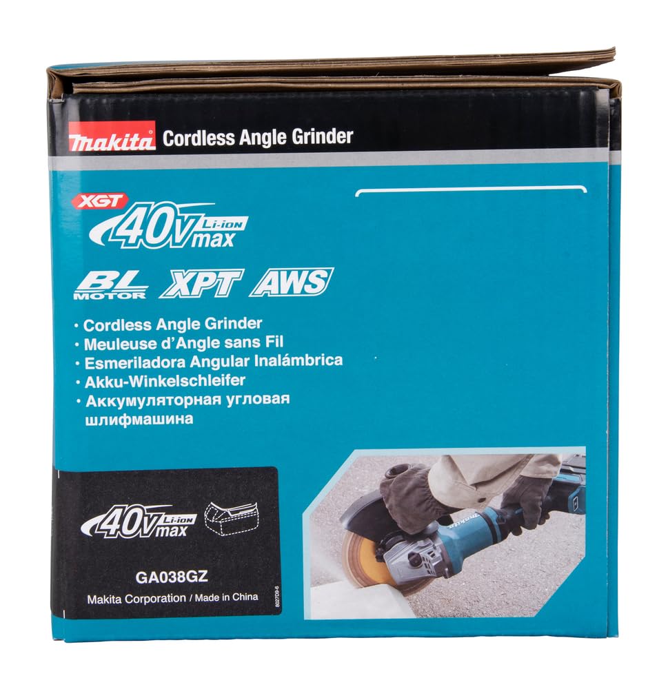 Amoladora BL 40Vmax XGT 230mm Palanca AFT/AWS marca Makita