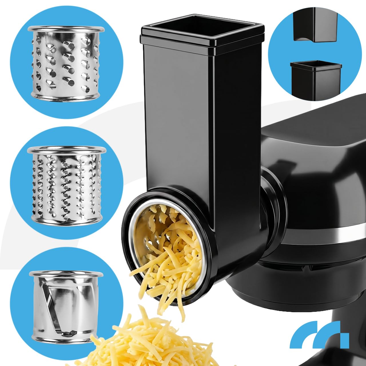 MalTec Robot kuchenny 3 w 1, 2000 W, 6,2 l, mieszadło planetarne, nasadka blendera 1,5 l, maszynka do mięsa, nasadki do makaronu i rozdrabniacz – ugniatarka, ubijanie, miksowanie, kremy, smoothie