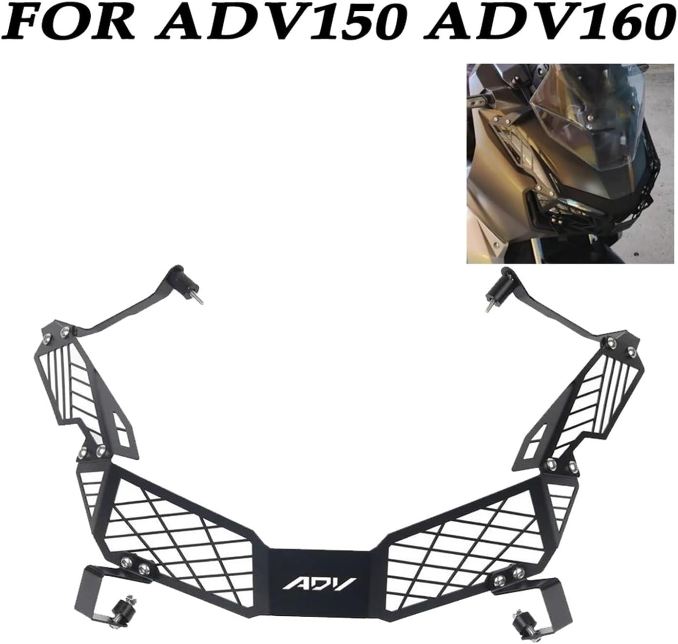Headlight Cover Headlight Shield Guard Protector Headlamp Mesh Grille Cover for Ho&nda ADV150 ADV 150 160 ADV160 2022 2023 2024 Motorcycle Parts