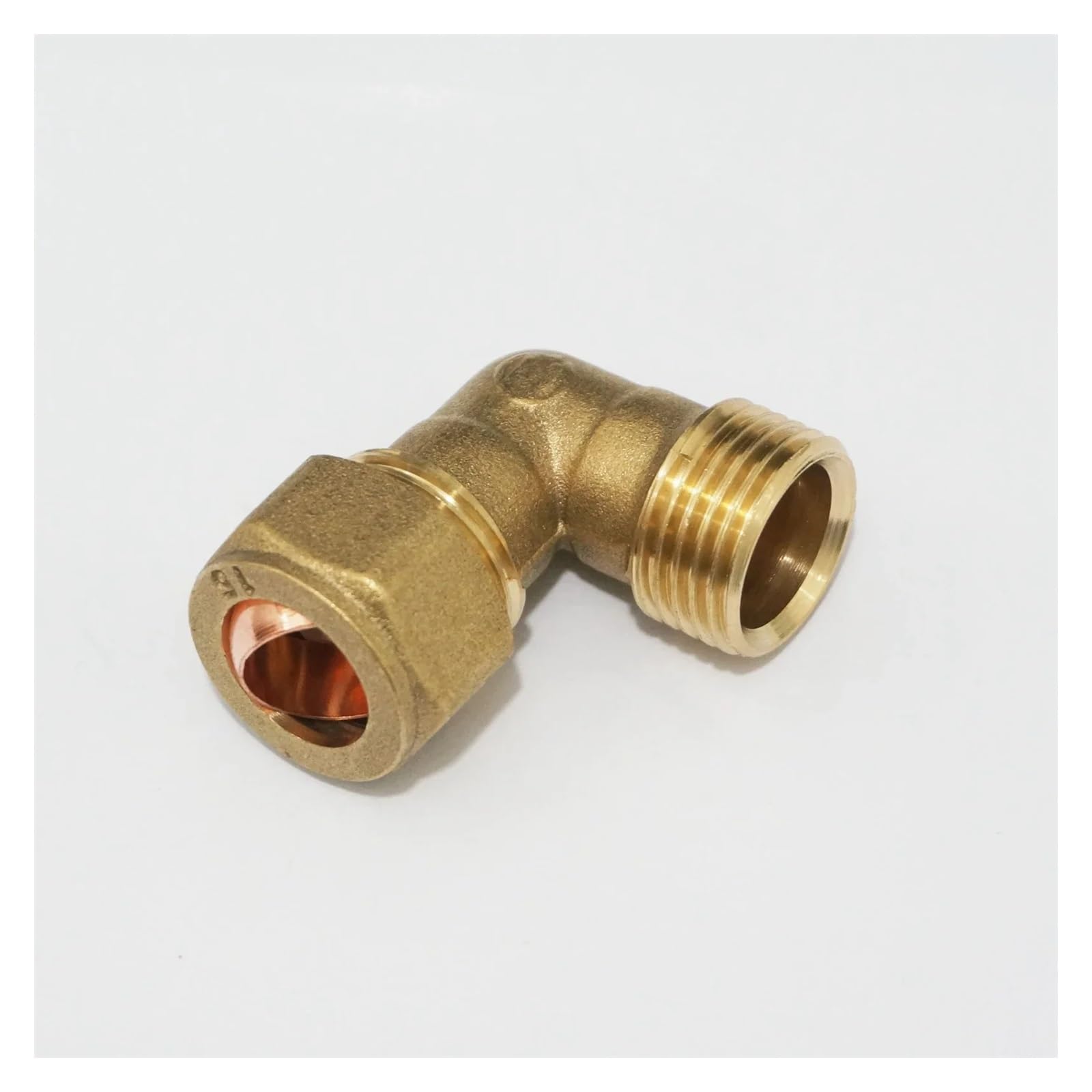 MQXFCZUX 1/2" BSP Male Thread Elbow Brass Fit 15mm OD Tube Coupler Connector Compression Fitting MQXFCZUX