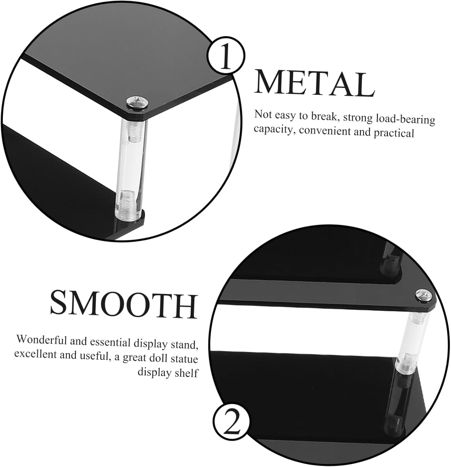 Acrylic Tiered Display Shelf for Desktop Home Product Organizer