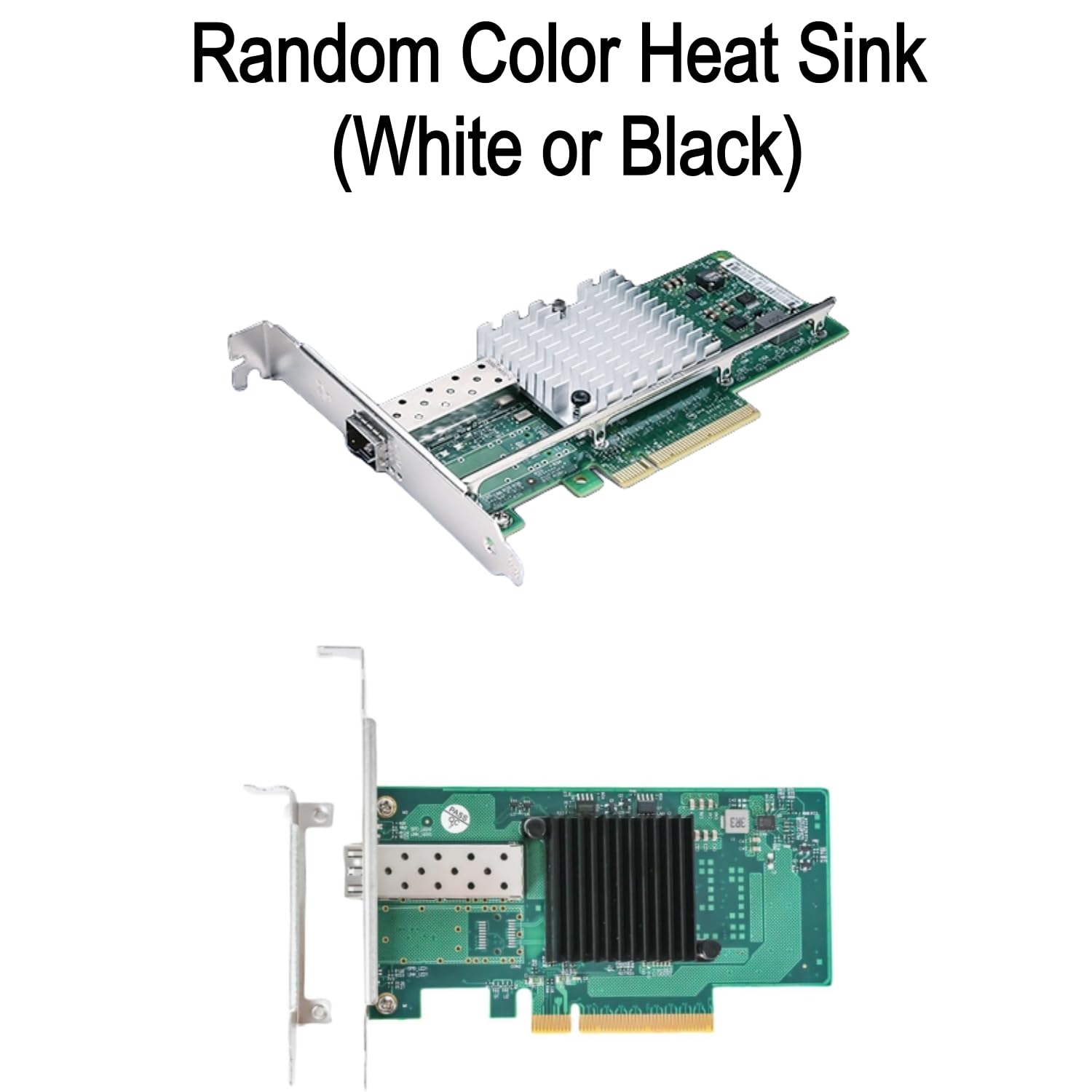 QSFPTEK 10G SFP+ Carte RéSeau pour Intel X520-DA1, 10Gb SFP+ Single Port Ethernet PCIE Card avec Chip Intel 82599EN, PCIe 2.0x8, 10G LAN PCI-E De Windows 7/8/10/Linux/Vmware(Radiateurs Blancs/Noirs)