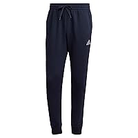 adidas Essentials Fleece Regular Tapered Pants Uomo, Legend Ink/White