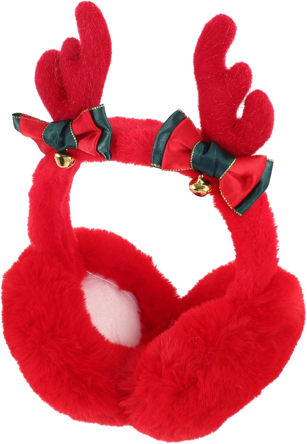 Winter Warm Elk Ear Warmers Antler Earmuff Fleece Ear Headband Fluffy Deer Christmas Warmer Ear