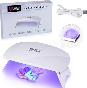 LET'S RESIN Mini UV Resin Light, Portable 84 g Curing Lamp