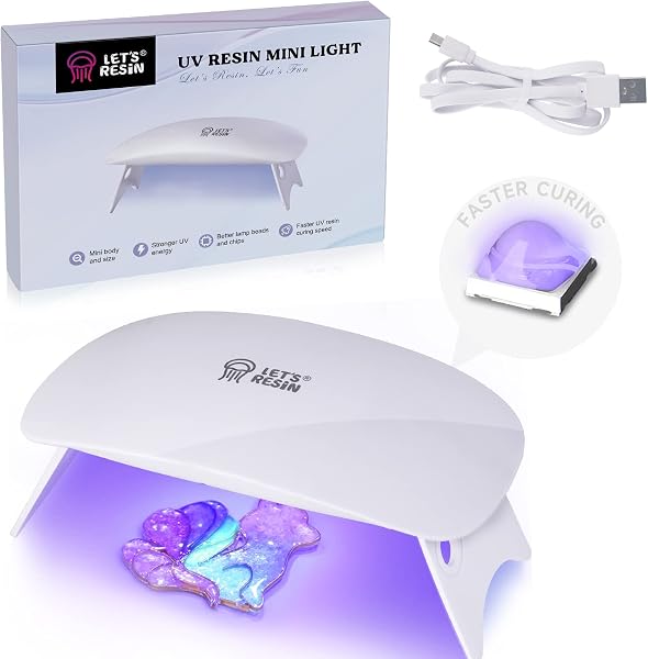 LET'S RESIN Mini UV Resin Light, Portable 84 G Curing Lamp