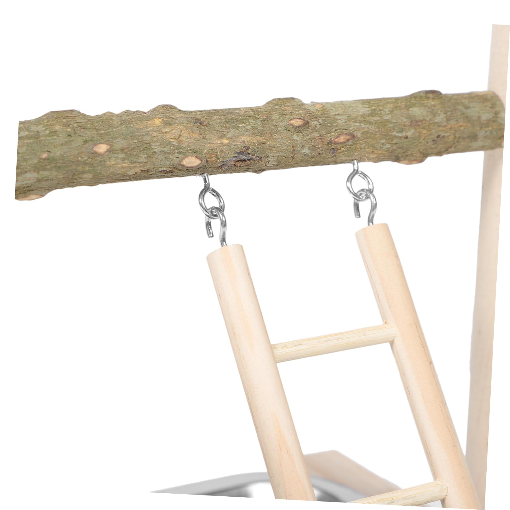 HEMOTON Parco Giochi per Uccelli Supporto per Pappagalli Ciotola per Alimentazione Piattaforma in Legno per Trespolo Supporto per Gabbia Accessorio per Pappagalli