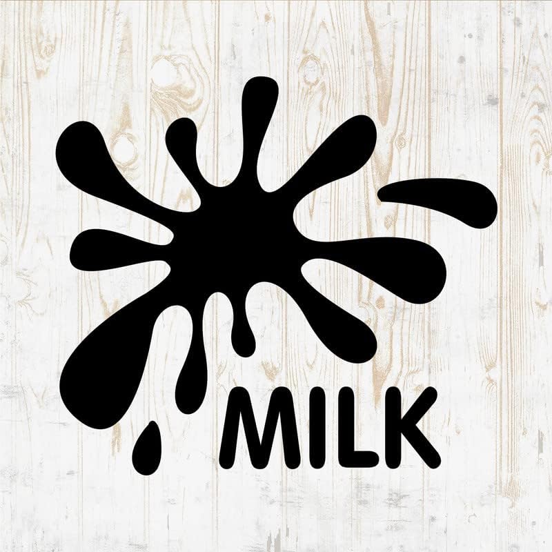 Calcomanías de vaca para despegar y pegar, calcomanías de vinilo para pared, diseño de lechería, botella de leche, silueta de jarra, ventana,