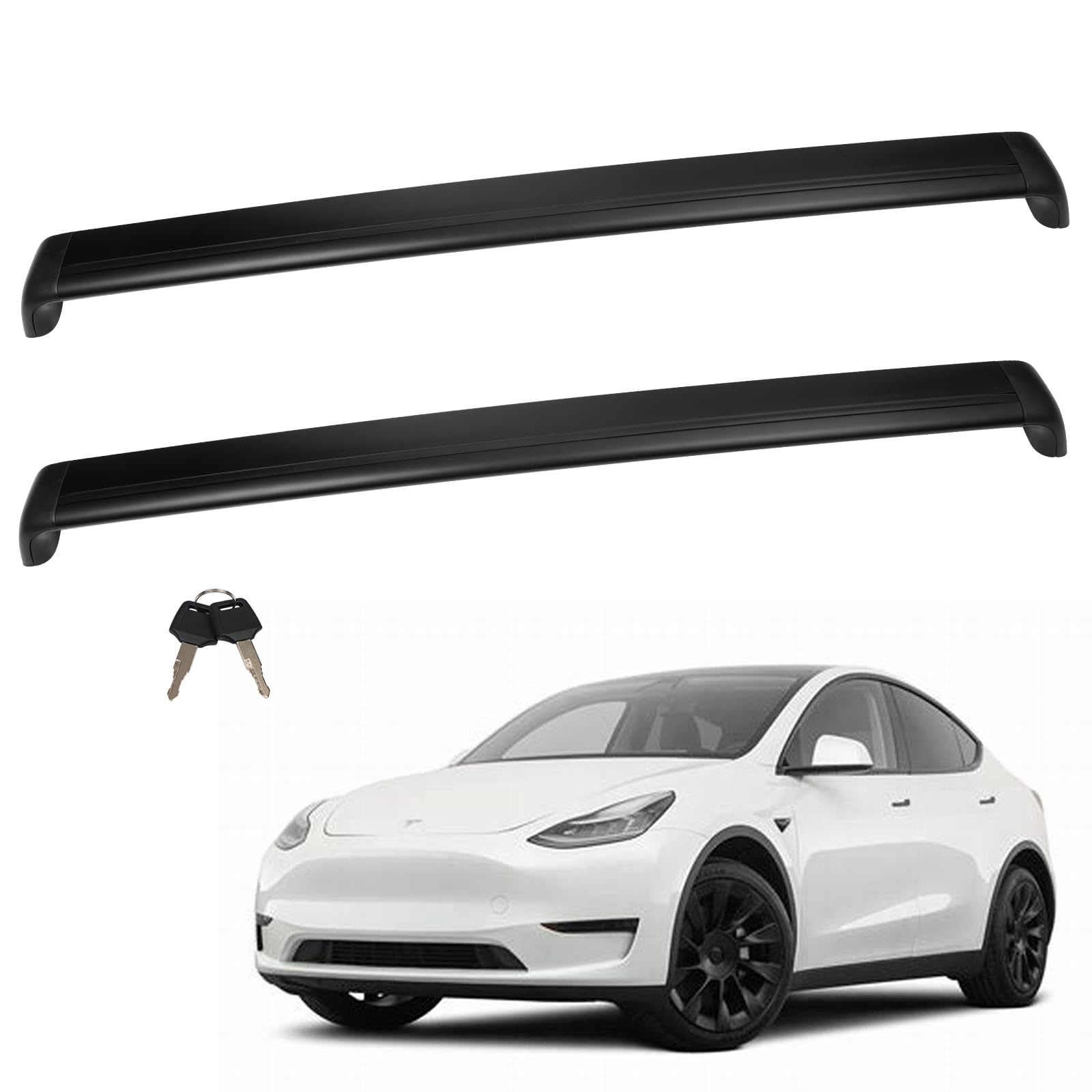 Lockable Roof Rack Cross Bar Compatible with Tesla Model Y 2020-2023 Roof Rack Accessories