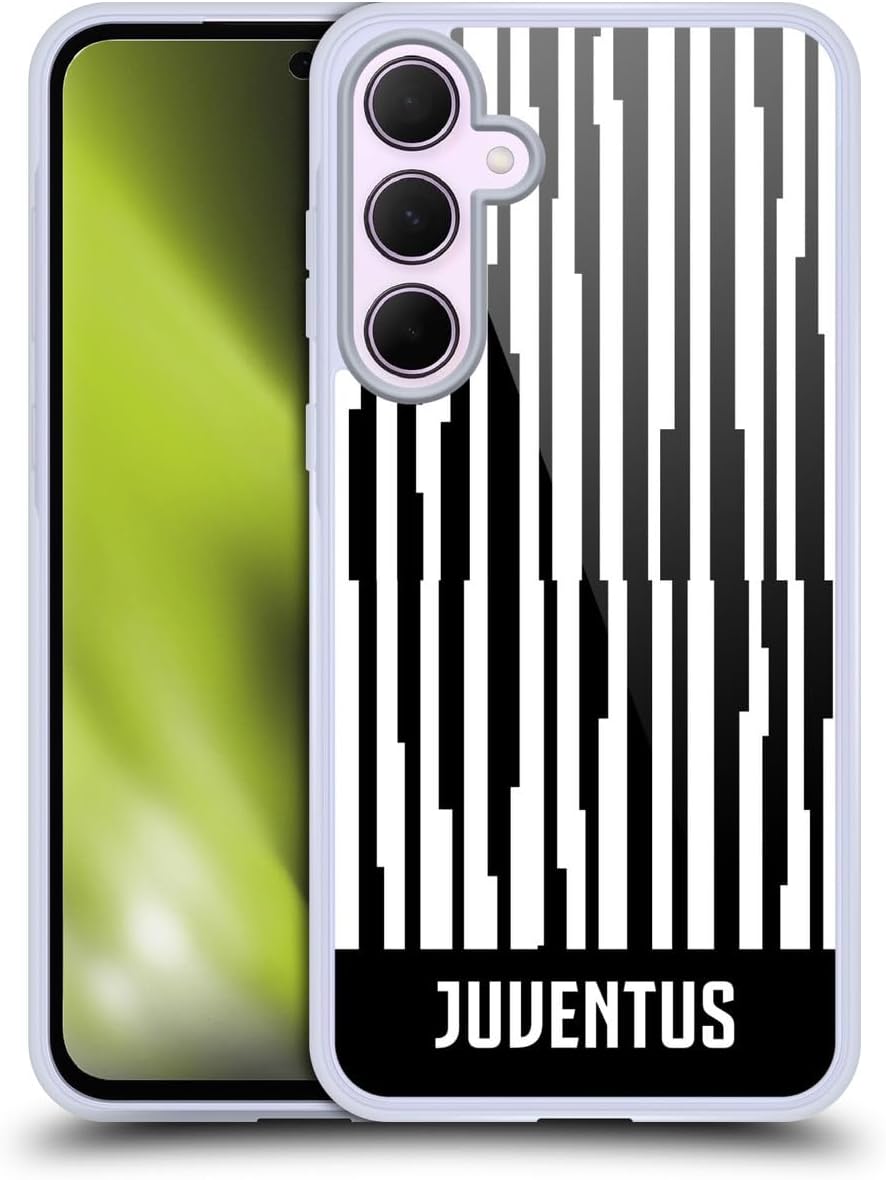 Head Case Designs Officially Licensed Juventus Football Club Distorted Stripes Graphic Collection Gel Case [Military Grade Protection] Compatible with Samsung Galaxy A35 5G