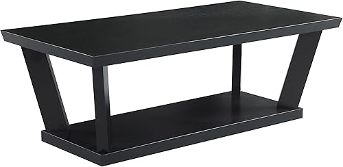 Miniatura 4 de Coaster - Juego de mesa auxiliar de madera de 3 piezas con estantes abiertos en color negro