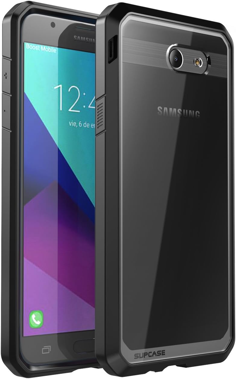 Samsung Galaxy J7 2017 Case, Galaxy Halo 2017, SUPCASE Unicorn Beetle Series Premium Hybrid Protective Clear Case for Galaxy Halo/J7 2017 (SM-J727), Not fit J7 2018 (SM-J737) (Black)