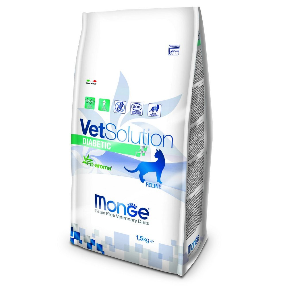 MONGE Veterinario. Soluzione diabetica Cat KG. 1.5 Gatti alimentari