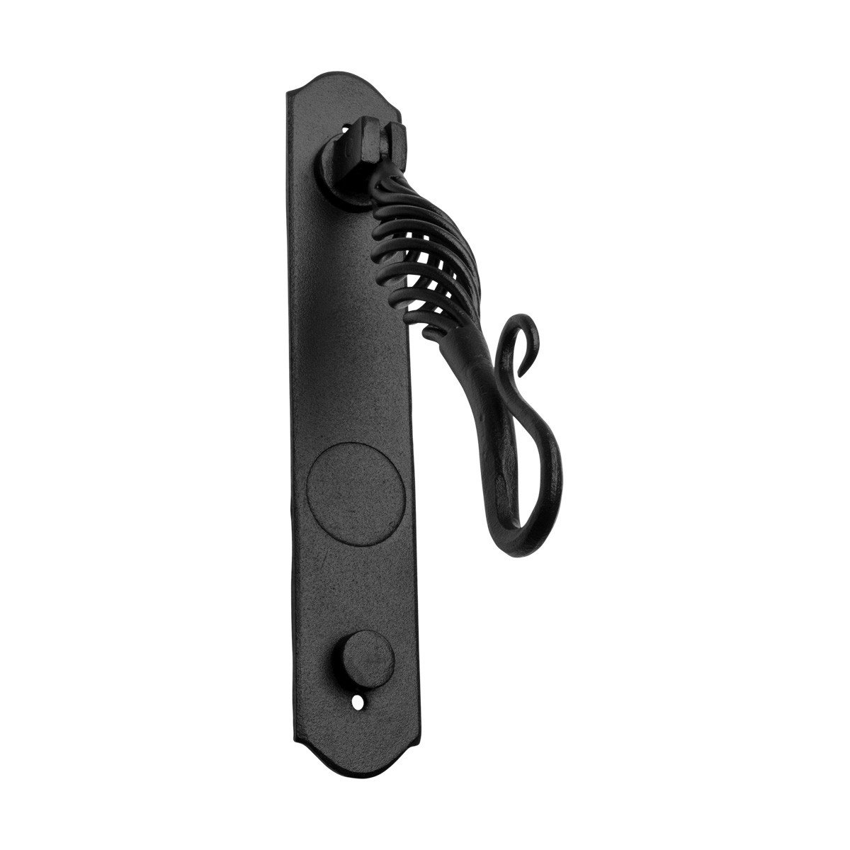 Llamador de puerta negro de hierro fundido 9 3/8 "x 1 5/8" W | renovador de suministro