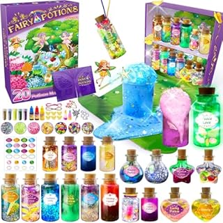 JOPSHEEN Potion Making Kit Children, Fairy Potion Craft Kit for Kids, Potion Making Kit, DIY 20 Fairy Potions, Magic Potion Science Toy for Kids, Potion Craft Gift for Age 6 8 10 12 Girls