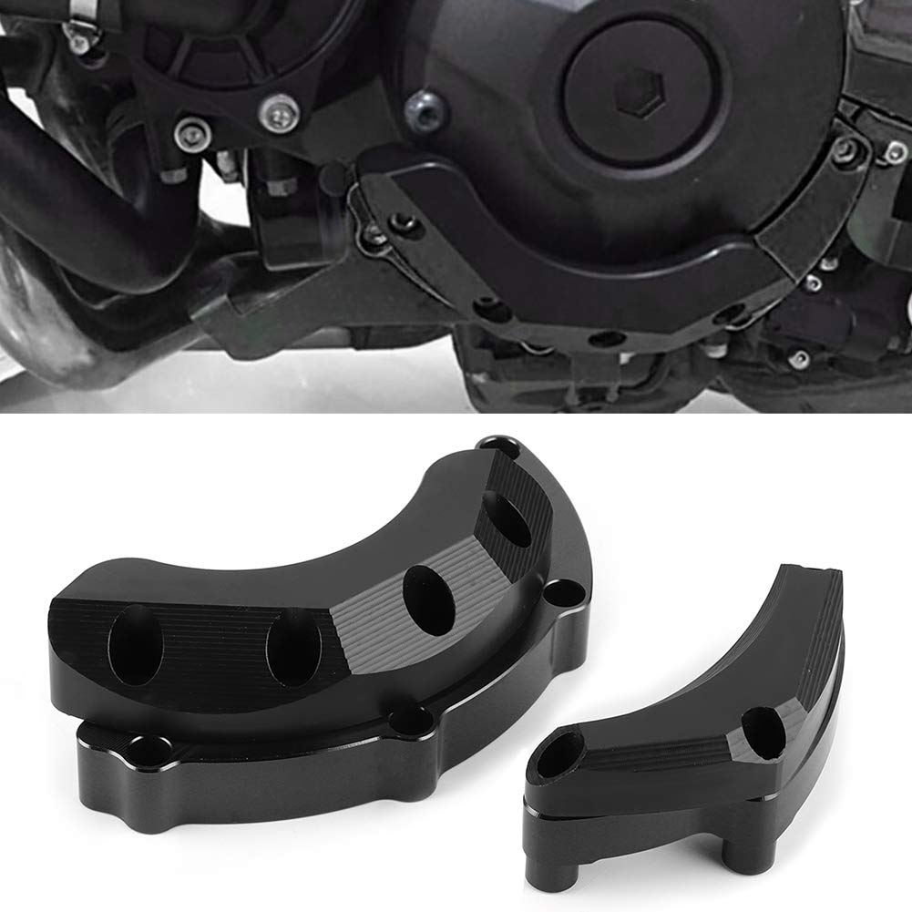 obudowa silnika motocykla Saver Crash Pad rama suwaki Protector pasuje do silnika motocykla Case Saver dla Mt-09 Fj 09 Xsr900 (Black)