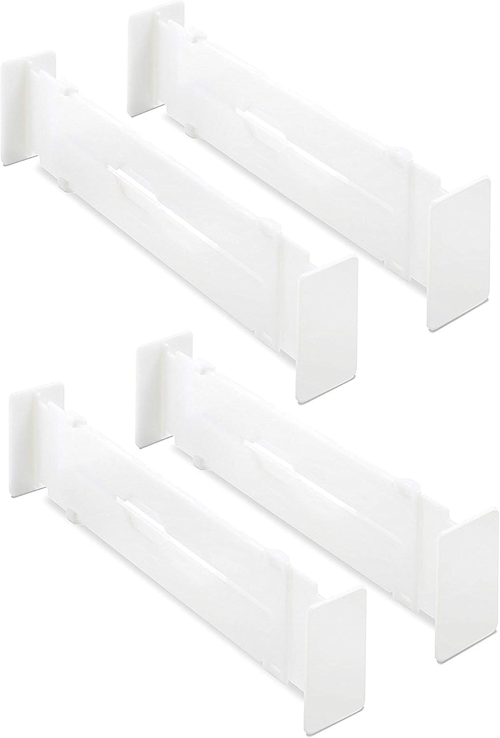 Ybmhome Adjustable Grid Drawer Dividers separators for Kitchen Bathroom Bedroom Dresser Utility Drawer Home Storage and Organization 2179-2 (Adjustable Drawer Dividers Set of 4)