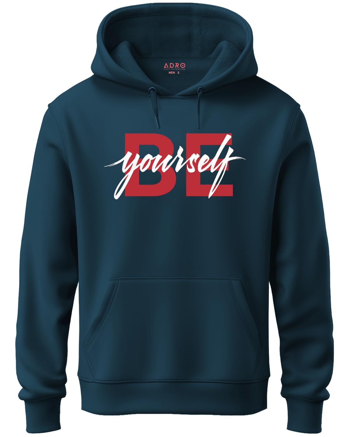 adro Be Yourself Cotton Printed Hooded Hoodie/Sweatshirt for Men & Women-picture-20