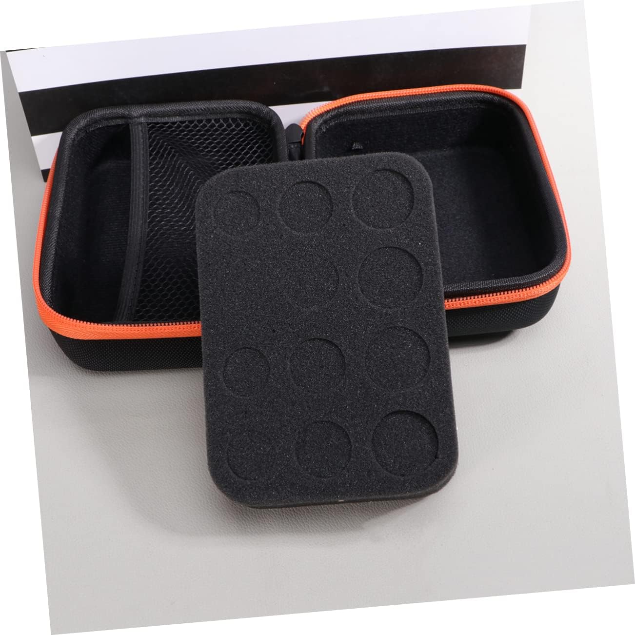 balacoo 2pcs Carrying Case Slots for Bottles Eva Bag for Safe Travel and Storage Orange