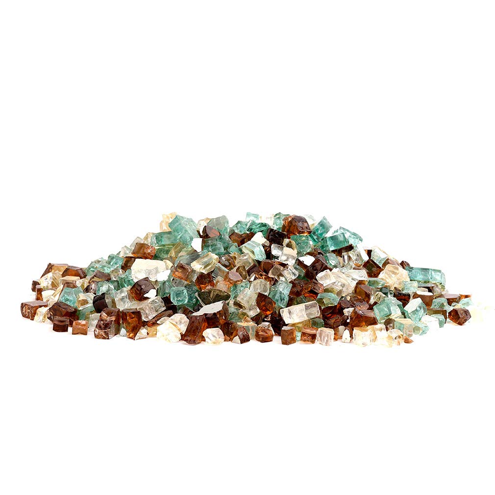 10-Pound 1/2 Fire Glass Blended Gold,Light Green,Copper Refective for Indoor and Outdoor Gas Fire Pits and Fireplaces-picture-10