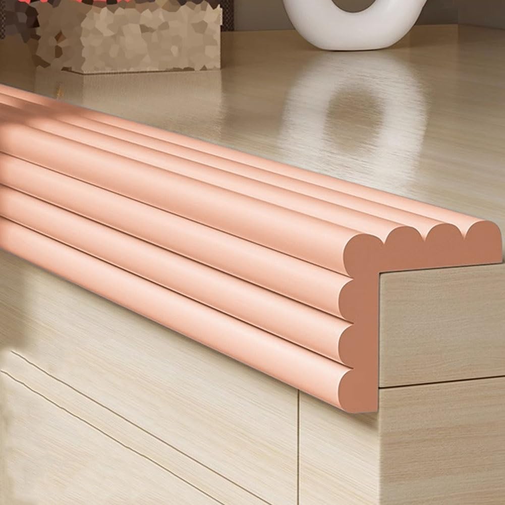 YNBSHGAA Foam edge protectors, Self-Adhesive W Type Table Edge And Corner Guard Cushion Bumper, Thick Wide Furniture Protector Strip For Chair TV Bench Cabinets Stair,Pink-10m/32.8ft