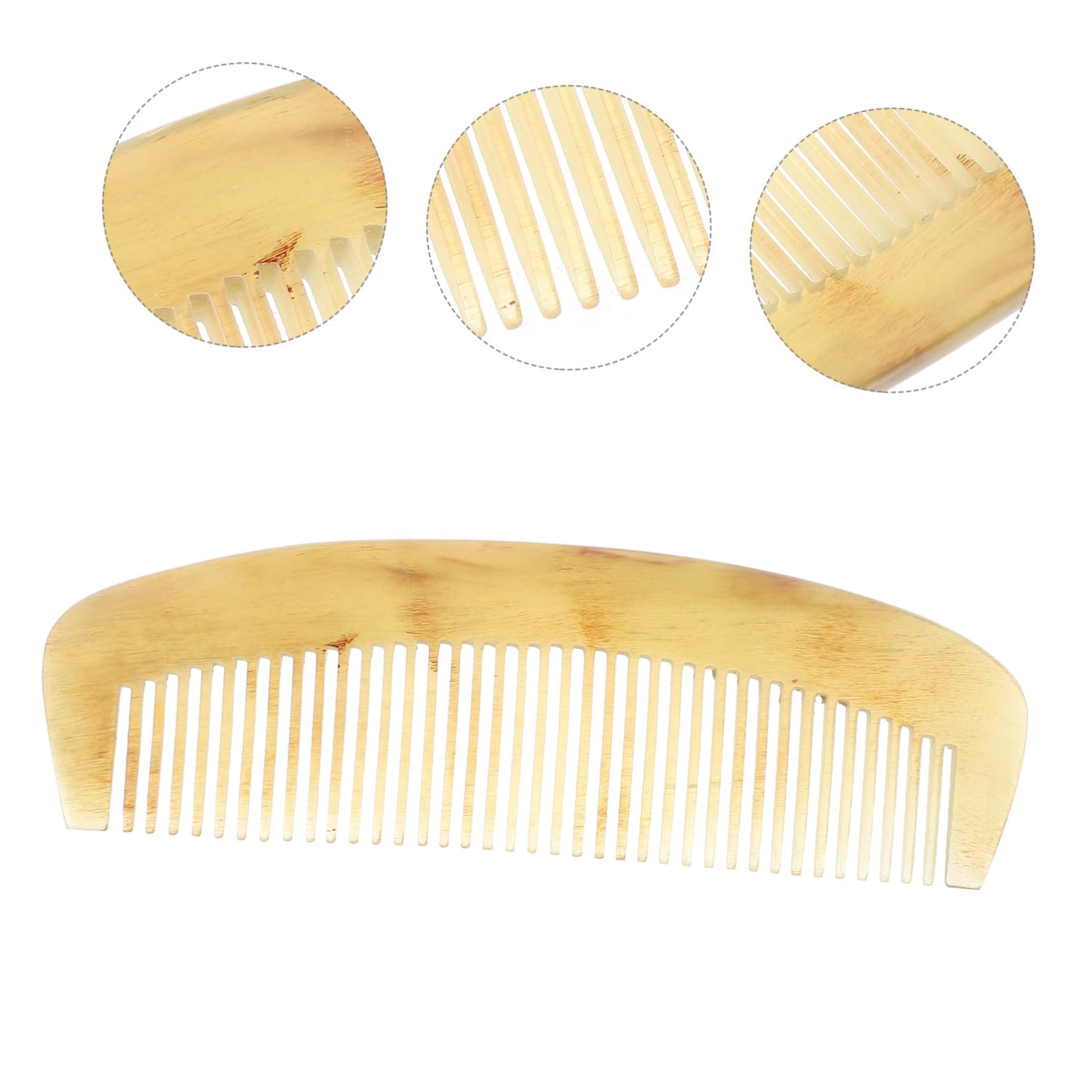 Hornkamm zur Frauen aus Antistatischer für Feiner Natürlichen Hornmaterial mit Verarbeitung Haarpflege und Glättung für Täglichen Gebrauch