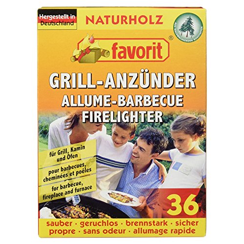 Favorit Grillanzünder (36 Riegel, für schnelles anzünden, aus...