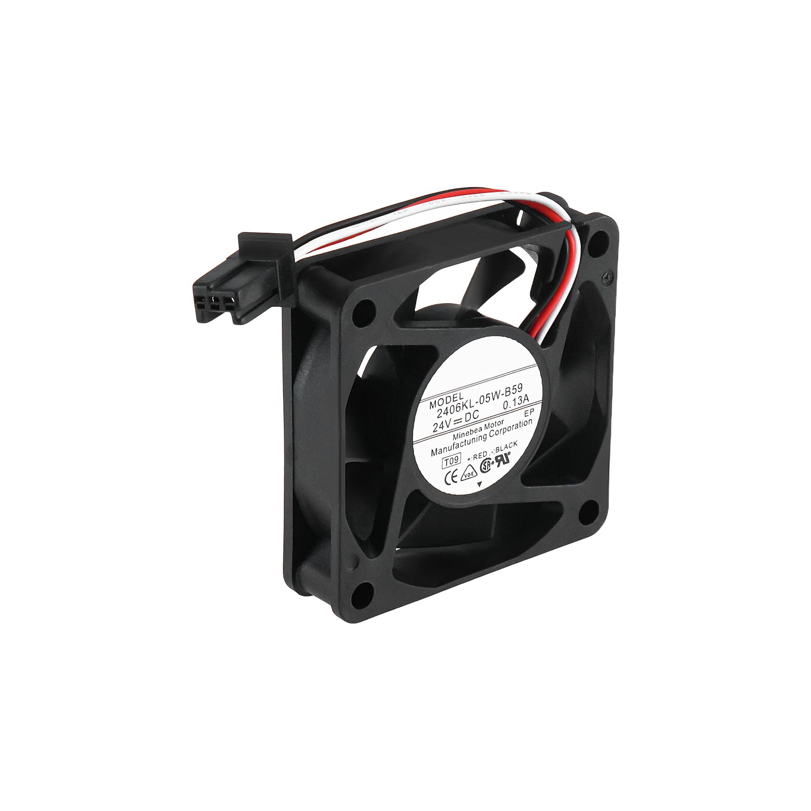 Ventola di raffreddamento DC 24V 0,13A con spina a 3 pin 60 x 60 x 15 mm 2406KL-05W-B59 compatibile con server desktop laptop NMB-MAT