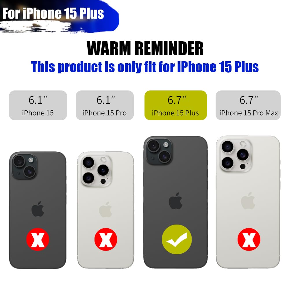 BAHOND Battery Case for iPhone 15 Plus, 6000mAh Rechargeable Extended Battery Charging/Charger Case, Add 100% Extra Juice (6.7 inch) Black