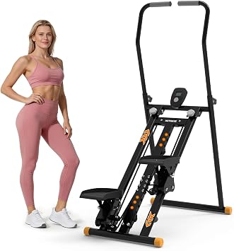 HOTWAVE Stair Stepper & Vertical Climber for Home Workout Black