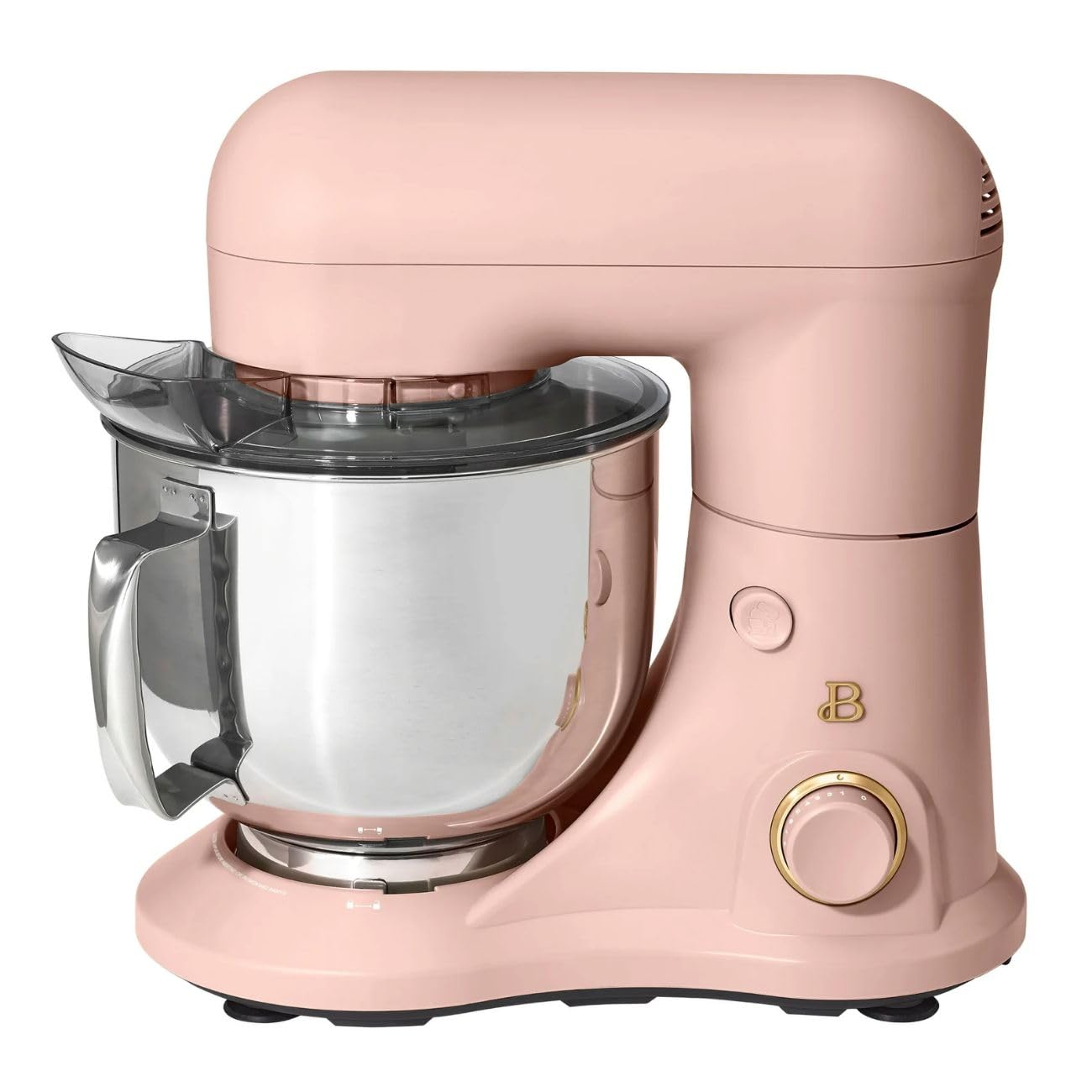 Beautiful 5.3QT Stand Mixer, 300W, 12 Speeds, Tilt-Head, Dishwasher-Safe, Splash Shield, Stainless Steel Bowl, Premium Matte Finish, for Baking & Cooking (Rose)