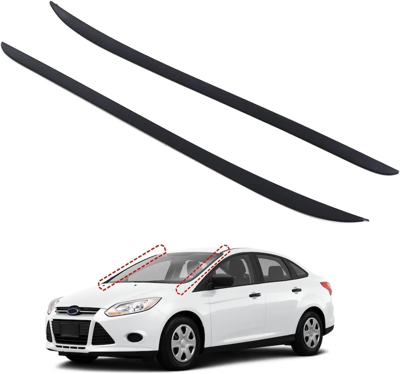 Front Windshield A-Pillar Molding Trim Fit for Ford Focus 2012-2018
