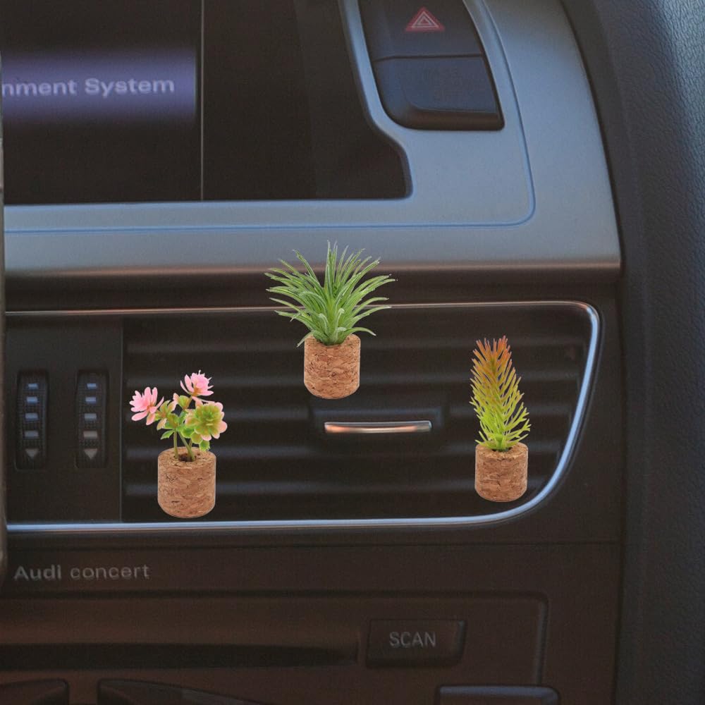 ZOSTLAND Künstliche Weihnachtspflanze, Auto-Lüftungsschlitz-Clip, Dekoration, Auto-Lüftungs-Clip, Magnet, Kühlschrank-Stick, Auto-Innendekoration, personalisierbar, Auto-Dekoration, Geschenk (4