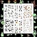 Produktbild Joyjoz 165pcs Tattoo Kinder, Glitzer Tattoos Wasserdicht Schminke Tattoos Set Aufkleber für Cosplay Carnival Party Prop Dekorationen
