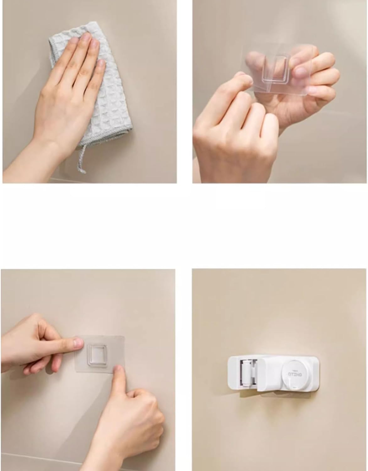 ほうきモップホルダー 粘着式壁掛けモップ＆ほうきホルダー 穴あけ不要 1/2/3個(3PCS)