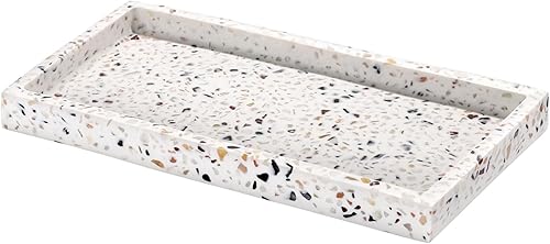 Miniatura 72 de Luxspire Bandeja de tocador de baño, tocador de resina, anillo de joyería, tanque de almacenamiento, fregadero de cocina, encimera, organizador